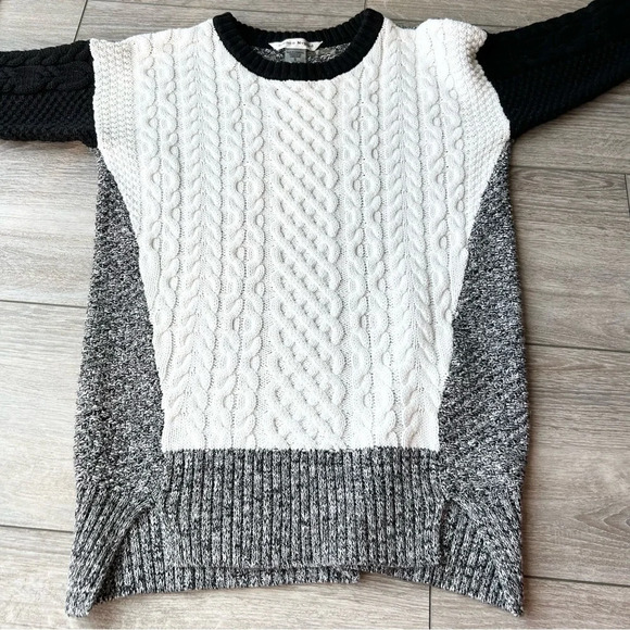 Bianca Nygard Cable Knit  Patchwork Pullover Sweater - Picture 8 of 15